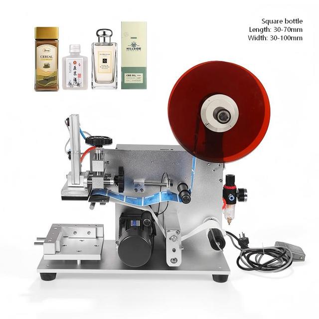 DMX Semi Automatic Flat Surface Sticker Labeling Printing Machines for Flat Square Bottle