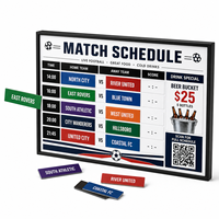 Tableau d'affichage LED magnétique personnalisé pour l'horaire des matchs de football, idéal pour les bars sportifs, les zones de supporters, les pubs et les tournois de football