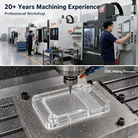 Plaques de guidage lumineux en PMMA acrylique usinées CNC en petites séries pour équipement d'inspection optique