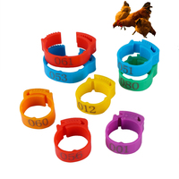 100 pièces/sac Anneaux de pied de poulet réglables ID 2~2,4 cm Numéro 001~100 Anneaux de pied flexibles rétractables pour volailles