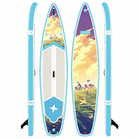 Planche à pagaie gonflable JTRDA personnalisée avec impression UV, légère, longueur 11'6'', technologie Drop Stitch, capacité 150 kg, ensemble complet