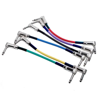 Wholesale 20CM Audio Mono Pedalboard Cord Instrument Cables Colored Effect Pedal Guitar Patch Cable