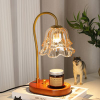 Lampe chauffe-cire en bambou style rétro français Lily Valley, lampe d'aromathérapie, éclairage d'ambiance, lampe de chevet, lampe de bureau, décoration intérieure