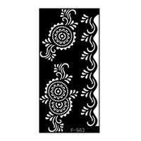 Pochoirs de tatouage de dessin temporaire au henné réutilisables de beauté de prix usine pour la main