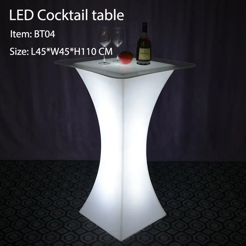 Glowing Led Bar đồ nội thất ánh sáng lên Cocktail bảng và ghế chiếu sáng không thấm nước LED Bar Bảng Led đồ nội thất cho bán