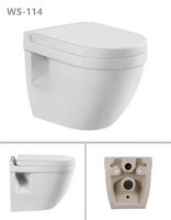 Salle de bain sans bord Bidet Toilette Céramique Sanitaire Toilette Murale Accrochée Toilette WC