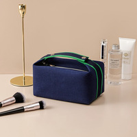 Trousse Cosmétique en Toile Personnalisable en Gros, Grande Capacité avec Fermeture Éclair, pour Femme, Sac de Voyage et Organisateur de Toilette
