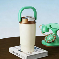 Nouvelle tasse à café isotherme en acier inoxydable de 32 oz à double paroi, anti-fuite, écologique, avec une performance thermique de 12 à 24 heures