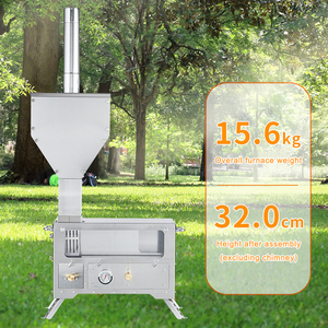 Ensemble combiné Chauffe-terrasse autoportant Feu à <span class=keywords><strong>granulés</strong></span> de <span class=keywords><strong>bois</strong></span> <span class=keywords><strong>et</strong></span> tente de camping avec <span class=keywords><strong>poêle</strong></span> réglable pour l'extérieur - Product Image 2