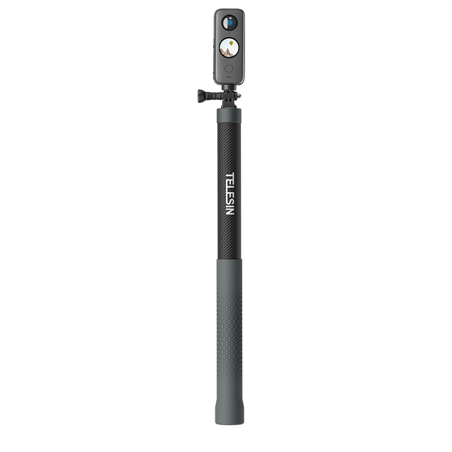 Telesin Lightweight Action Sports Camera Accessories 3M Carbon Fiber for Insta360 X3/2 Selfie Stick