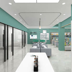 Branding Store Fitting toko obat desain rak farmasi desain untuk apotek Furniture untuk dijual - Product Image 6