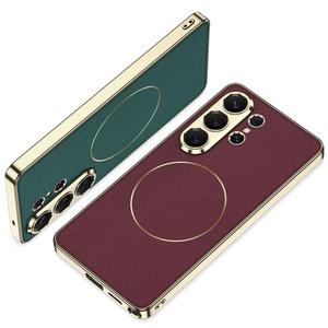 Funda Magnética GKK Fashion para <span class=keywords><strong>Samsung</strong></span> <span class=keywords><strong>Galaxy</strong></span> S26 Ultra 5G, Funda de Teléfono con Anillo Magnético de Níquel y Cuero Electrochapado - Product Image 6