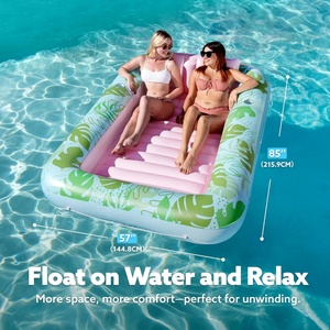 Piscina Inflable para Broncearse, Bote Flotante para Adultos con Almohada, Tumbona Inflable para Piscina, Bañera Inflable con Protección Solar, Cama Flotante para Broncearse - Product Image 4