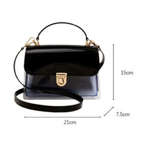 Sac bandoulière tendance 2025 pour femme, sac en gelée imperméable avec bandoulière unique, petit format carré, léger et durable - Product Image 2