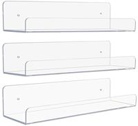 Étagère de rangement murale ultra-fine et flexible en acrylique, dimensionnée avec précision, gain de place, pour salle de bain, cuisine, entrée