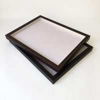 Cadre de boîte 3D en MDF noir de grande taille sur mesure, 30x40 cm, profondeur 2 cm, à suspendre au mur