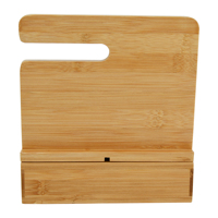 Desktop Pemegang Pena Ponsel Dompet Berdiri Pemegang Kunci Kayu Bambu Docking Ponsel Stasiun Buatan Tangan dengan Laci