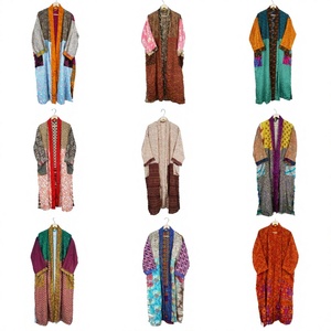 Kimono de Seda Floral Vintage para Mujer, Túnica Térmica para Baño de Primavera, Ropa de Playa, Bikini, Ropa de Dormir/Casa - Product Image 1