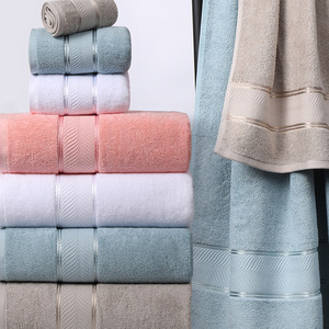Asciugamano in <span class=keywords><strong>Puro</strong></span> <span class=keywords><strong>Cotone</strong></span> Spesso e Morbido con Motivo Jacquard a Coda di Pesce, Tinto in Seta Brillante, per Viso, Bagno e Regalo - Product Image 2