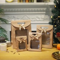 Boîtes d'emballage pour vêtements en papier kraft recyclé avec fenêtre et ruban pour accessoires - chaussettes, pantalons, cadeaux