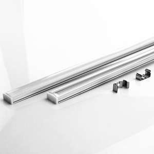 Profilo in alluminio a led con tappi terminali della copertura del pc e alloggiamento del profilo a led per soffitto rotondo in alluminio nero - Product Image 3