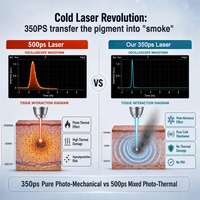 Laser Pico Q-Switched 532nm 1064nm True 350ps pour l'élimination des taches de rousseur, des taches de vieillesse et le rajeunissement de la peau