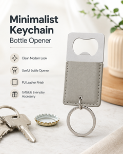 <span class=keywords><strong>Décapsuleur</strong></span> <span class=keywords><strong>Porte</strong></span>-clés Personnalisé en Simili-Cuir Gravé au Laser pour Cadeau d'Invité de Mariage - Product Image 4