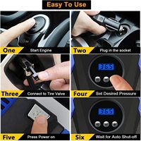Gonfleur de pneu de voiture filaire Portable petit compresseur de poche numérique analogique DC12V pompe à Air en matériau ABS