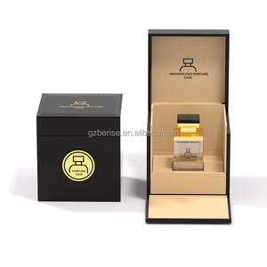 Tùy chỉnh da đen Nước hoa Hộp quà tặng bao bì tinh dầu Cologne bao bì da sang trọng nước hoa hộp quà tặng gói - Product Image 2