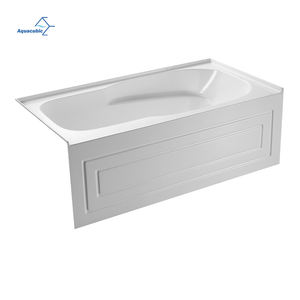 Bañera acrílica rectangular blanca certificada CUPC con faldón frontal delantal, diseño hundido de <span class=keywords><strong>alcoba</strong></span> para baño, tamaño de 60x32 pulgadas - Product Image 1