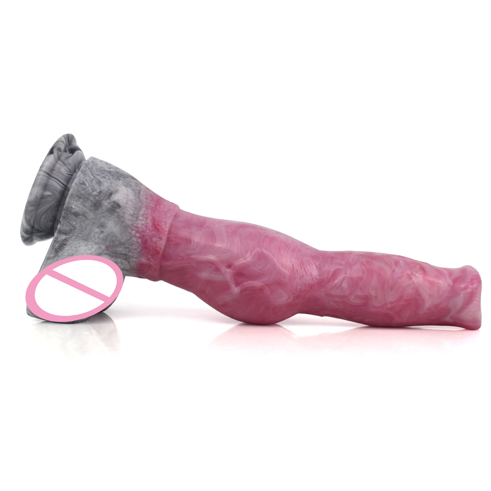 Fantasy Big Dog Knot Dildo - 26cm Realistic Silicone Sex Toy for Women,  100% Waterproof & CE ROHS Certified