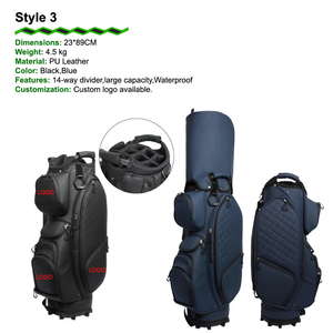 Sac de golf Dericsson personnalisé avec logo, 14 compartiments, imperméable, en cuir PU, nylon, polyester Oxford, sacs de golf en gros - Product Image 4