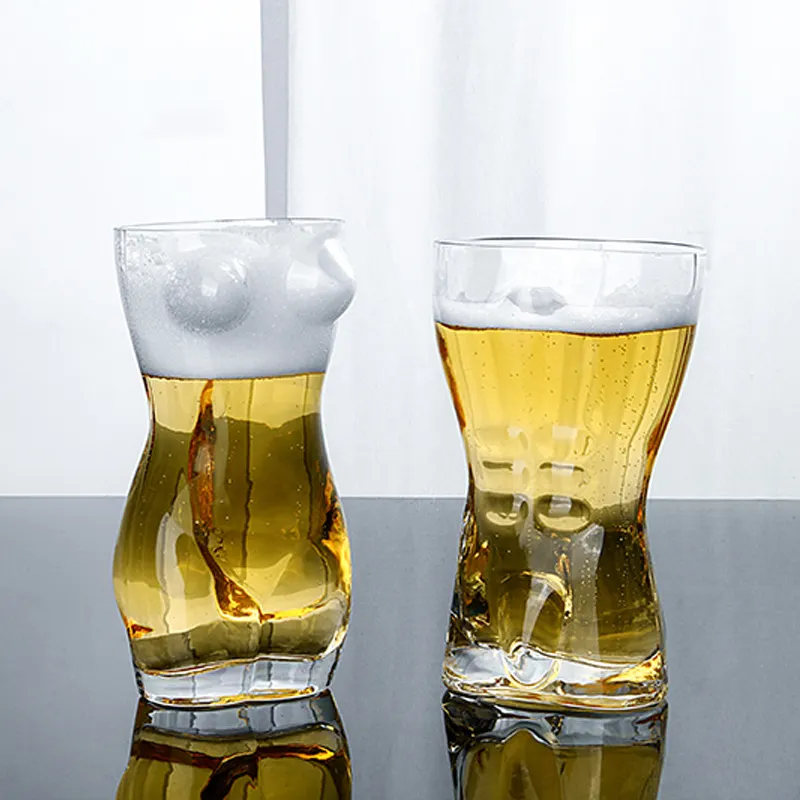Creative Beer Mug Human Body Beauty Cup Hero Cup Bar Beer Glass set of 2