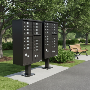 Boîte aux lettres extérieure en métal, gestionne les boîtes aux lettres, les boîtes aux colis USPS, 16 portes, 2 casiers à colis - Product Image 1