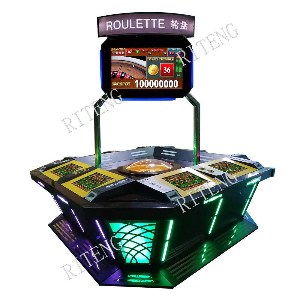 Máquina de juegos de Casino de lujo con pantalla táctil, máquina de ruleta electrónica para 8 jugadores