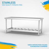 Table de travail commerciale de cuisine d'acier inoxydable d'usine personnalisable X-MING pour la préparation des aliments et l'usage de restaurant