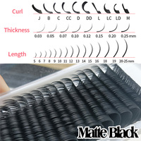 Cils en cachemire noir profond Cils individuels Extension de cils méga volume russe