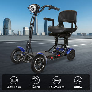 Motocicleta eléctrica T2 de 4 ruedas, 500W, motores duales, movilidad plegable para personas discapacitadas/mayores, ciclomotor de 18Ah, EE. UU. Stock - Product Image 4