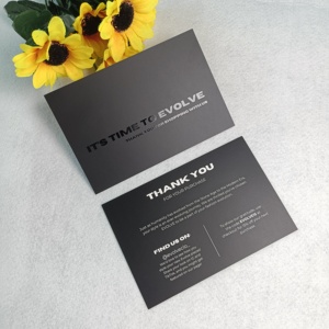 Biglietti di ringraziamento personalizzati con Logo 300gsm in <span class=keywords><strong>carta</strong></span> stampata regalo con <span class=keywords><strong>carta</strong></span> di auguri personalizzata - Product Image 3