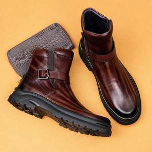 Zapatos Oxford de Cuero para Hombre, Estilo 2026, Punta Cuadrada, Formales, Antideslizantes, de Caña Alta, para Negocios y Ocio - Product Image 5