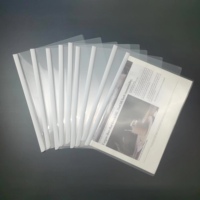 Fournitures de bureau personnalisées : Porte-documents A4 en plastique transparent avec pince de maintien, pour CV, documents professionnels et rapports