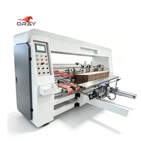 Plegadora, Encoladora y Cosedora Automática de Cartón Corrugado Oray de 3000mm, de Alta Resistencia, 120 piezas/min, Alta Velocidad, Almacenamiento de Parámetros con un Clic, Ahorro de Energía
