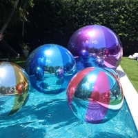 Ballons de plage réutilisables Zhenmei en PVC brillant, hermétiques, effet miroir chromé irisé pour fêtes et événements en extérieur