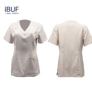 Commercio all'ingrosso di alta qualità su misura di colore Spandex scrub medici uniformi da ospedale set per le donne uomo Hombre con Nurs Top - Product Image 3