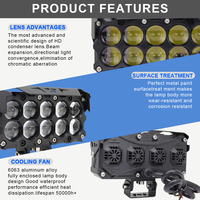 LELANPU ATV Neblineras de 10 Ojos, Lámpara Eléctrica, Luz, Focos, Accesorios para Moto, Faro Antiniebla LED, Foco para Motocicleta