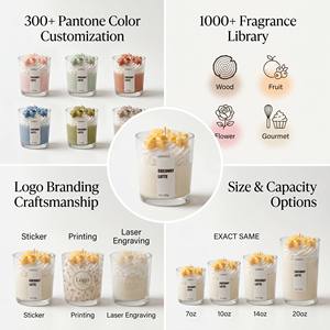 Luxury Realistic Dessert <b>Cup</b> Scented Soy Wax Candle For Modern Kitchen Decor Wholesale Private Label Premium Realistic Set - Product Image 2