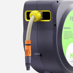 Carrete de Manguera de Jardín Retráctil de 1/2 Pulgada con Carcasa de Goma Resistente, Características Antiabrasión y Anticorrosión, Soporte de Pared Portátil, 10 Funciones CNS - Product Image 4