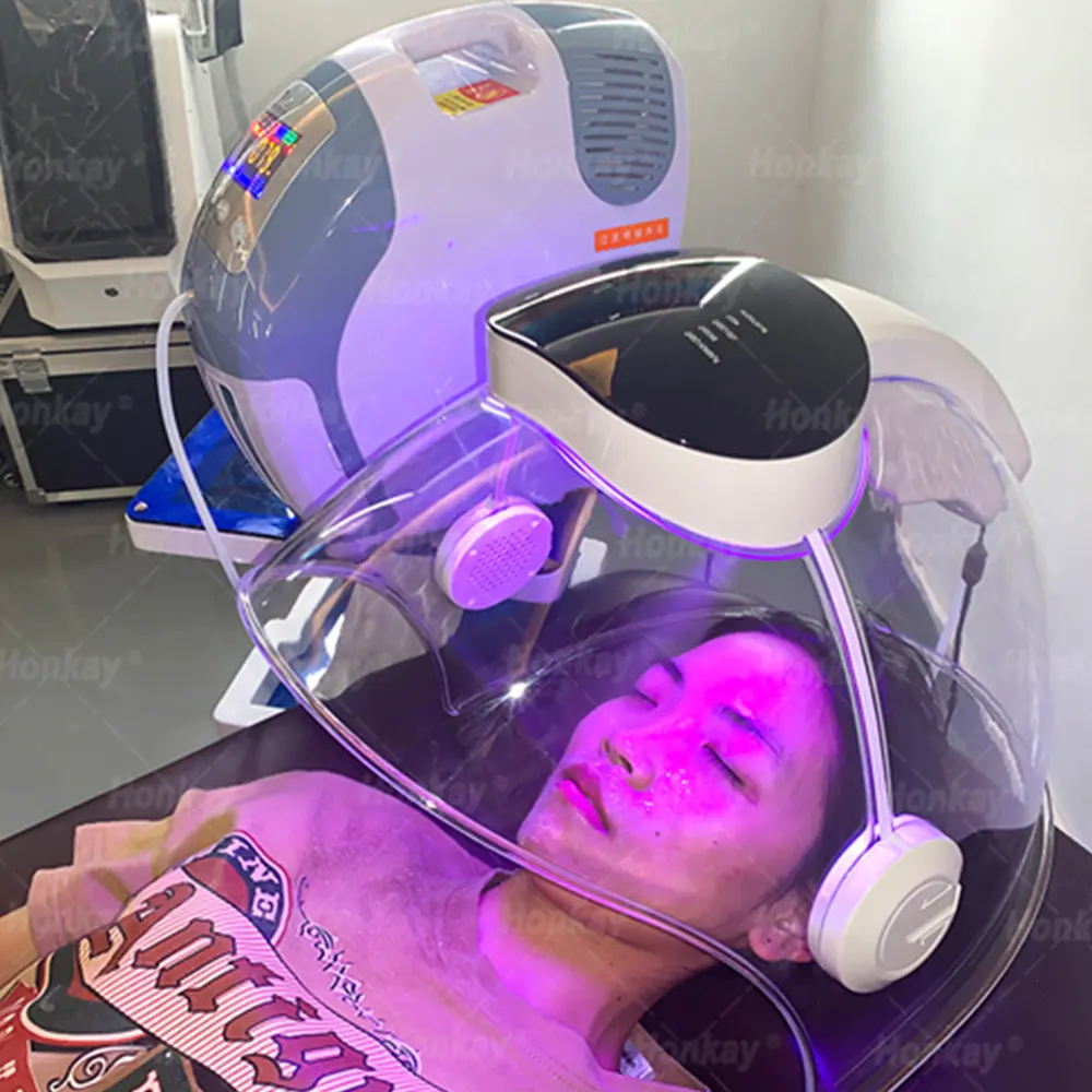 ओ 2 से डर्म द्वारा संचालित ओ 2 शुद्ध ऑक्सीजन चेहरे का मुखौटा गुंबद चिकित्सा ऑक्सीजन इंजेक्शन चेहरे मशीन