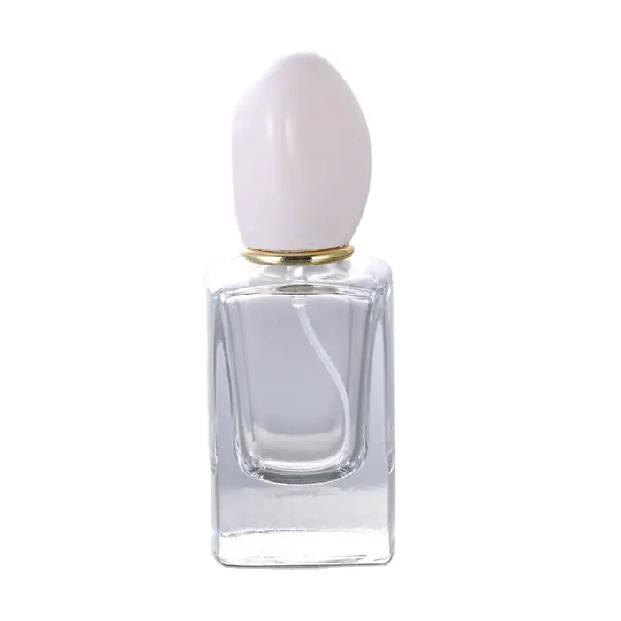 Empty Refillable 30ミリリットルWomen Clear Square Glass Perfume Bottle Parfum Spray Cosmetic Container