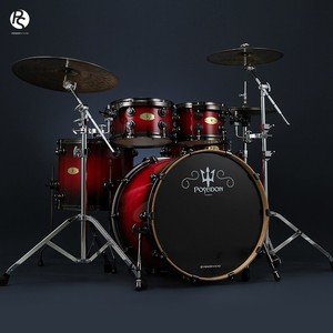 Batterie de percussions PS PowerSound, nouvelle série Poseidon, coque hybride en <span class=keywords><strong>érable</strong></span>/noyer laqué - Product Image 1